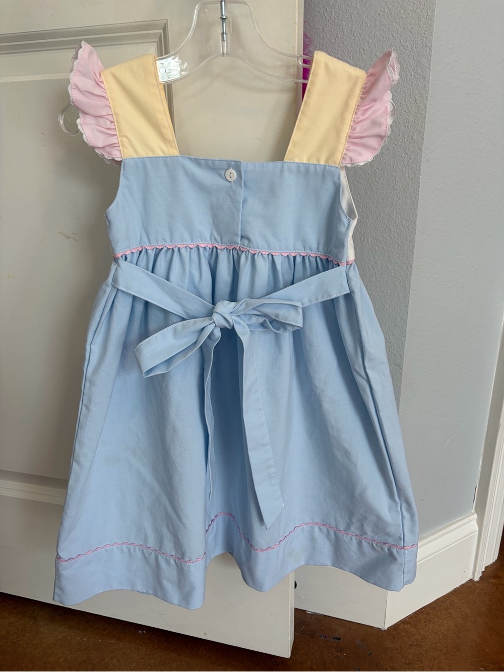 Pastel Blue & Pink Ruffle Sundress - Picture 3 of 6